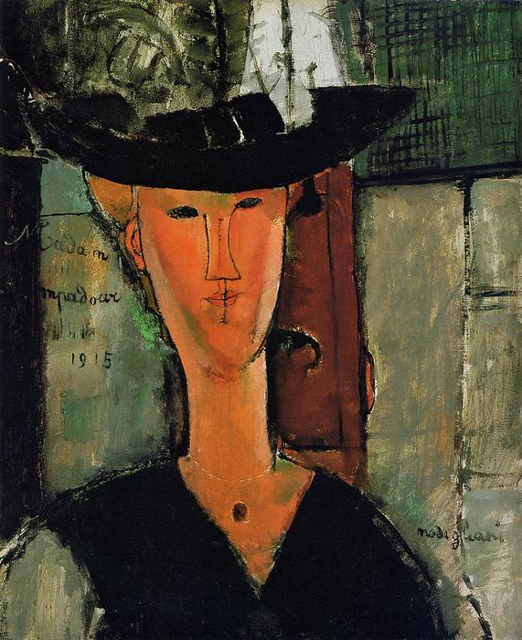 Wikioo.org - Encyklopedia Sztuk Pięknych - Malarstwo, Grafika Amedeo Modigliani - Madame Pompador