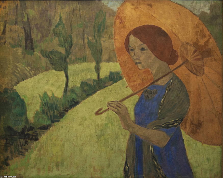 WikiOO.org - Encyclopedia of Fine Arts - Malba, Artwork Paul Serusier - Madame Sérusier with a parasol