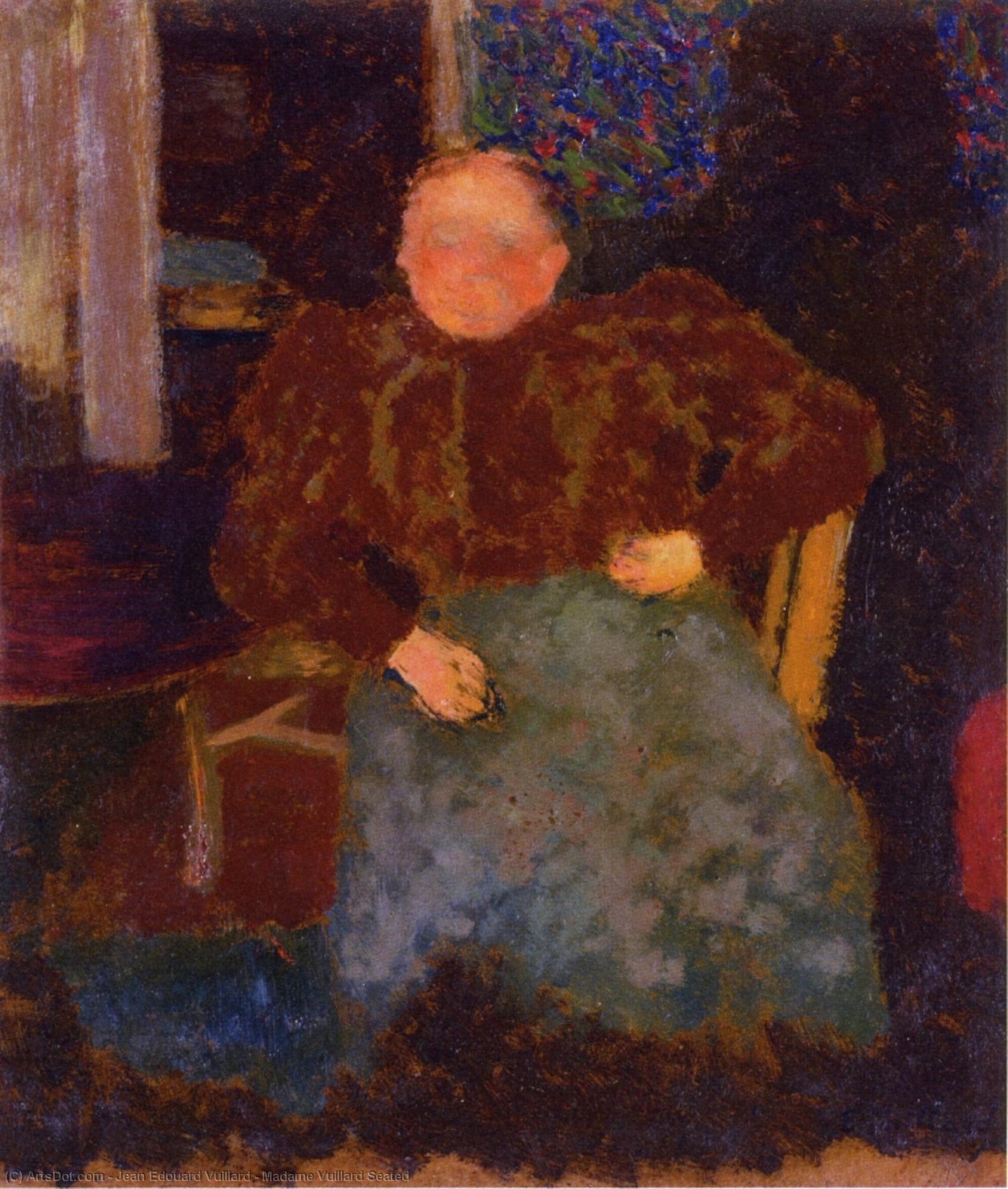 WikiOO.org - Encyclopedia of Fine Arts - Lukisan, Artwork Jean Edouard Vuillard - Madame Vuillard Seated