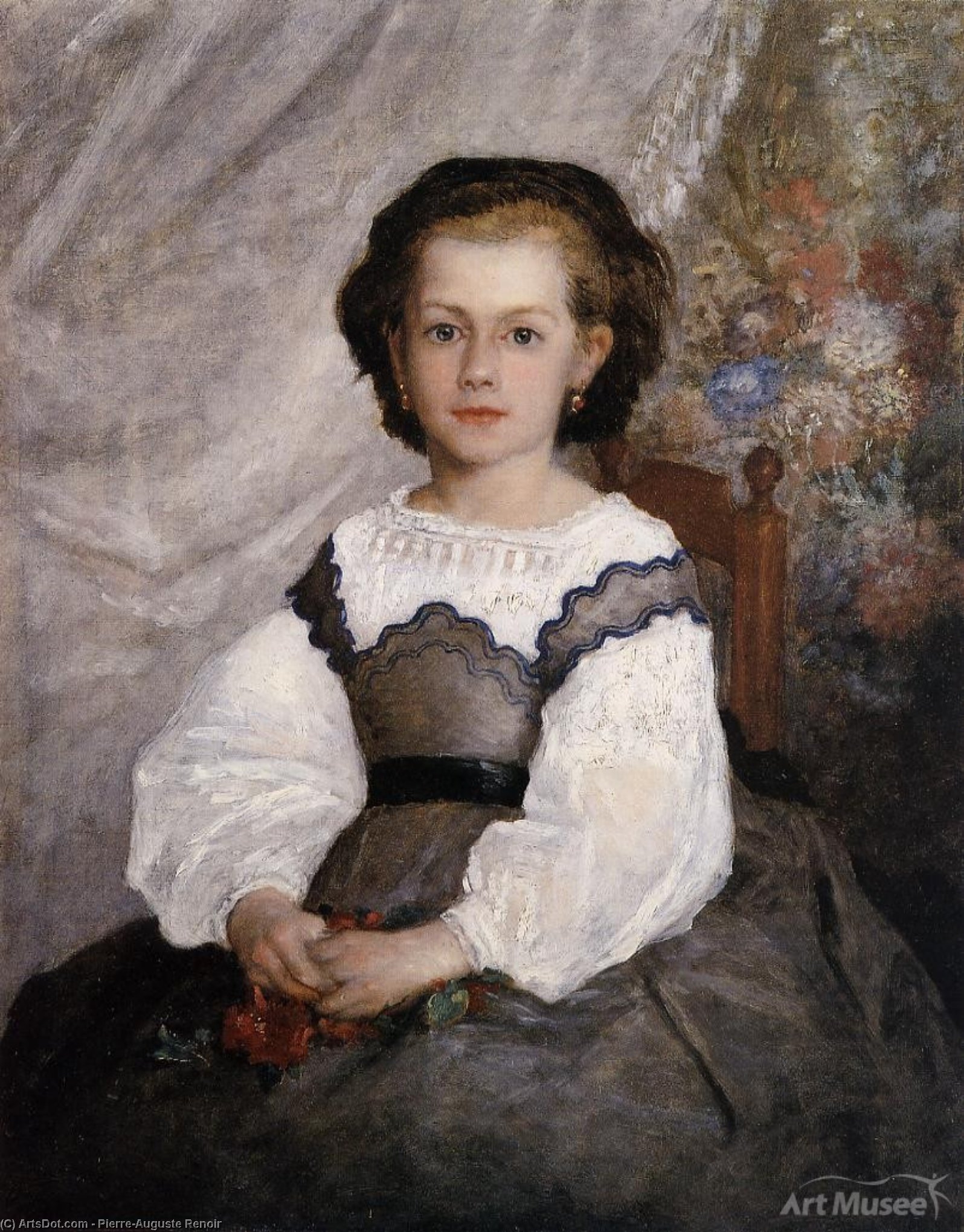 WikiOO.org - Encyclopedia of Fine Arts - Maleri, Artwork Pierre-Auguste Renoir - Mademoiselle Romaine Lacaux