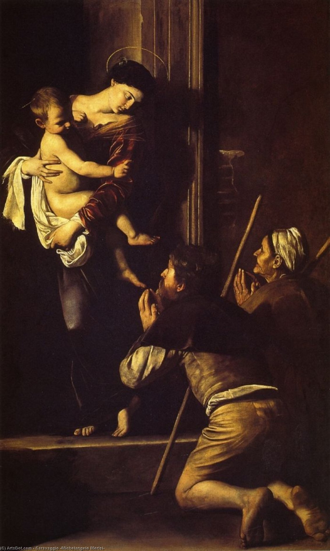 WikiOO.org - Encyclopedia of Fine Arts - Maleri, Artwork Caravaggio (Michelangelo Merisi) - Madona di Loreto