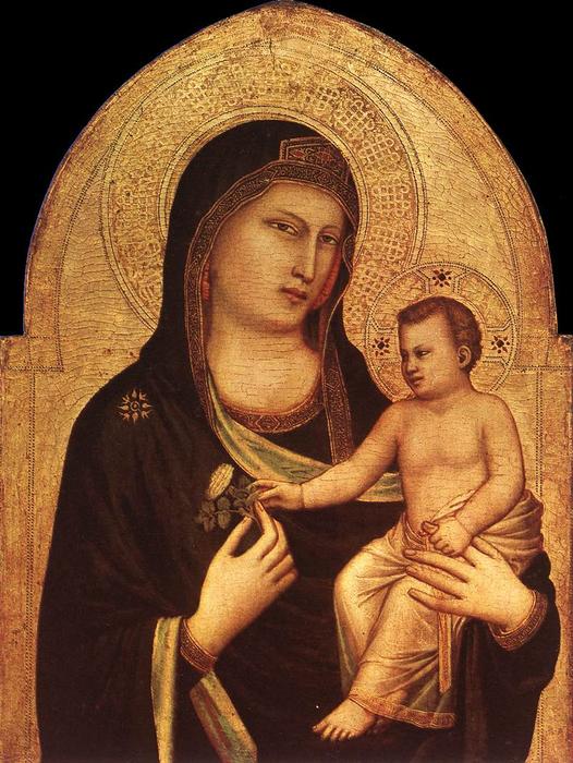 WikiOO.org - Энциклопедия изобразительного искусства - Живопись, Картины  Giotto Di Bondone - Мадонна с младенцем