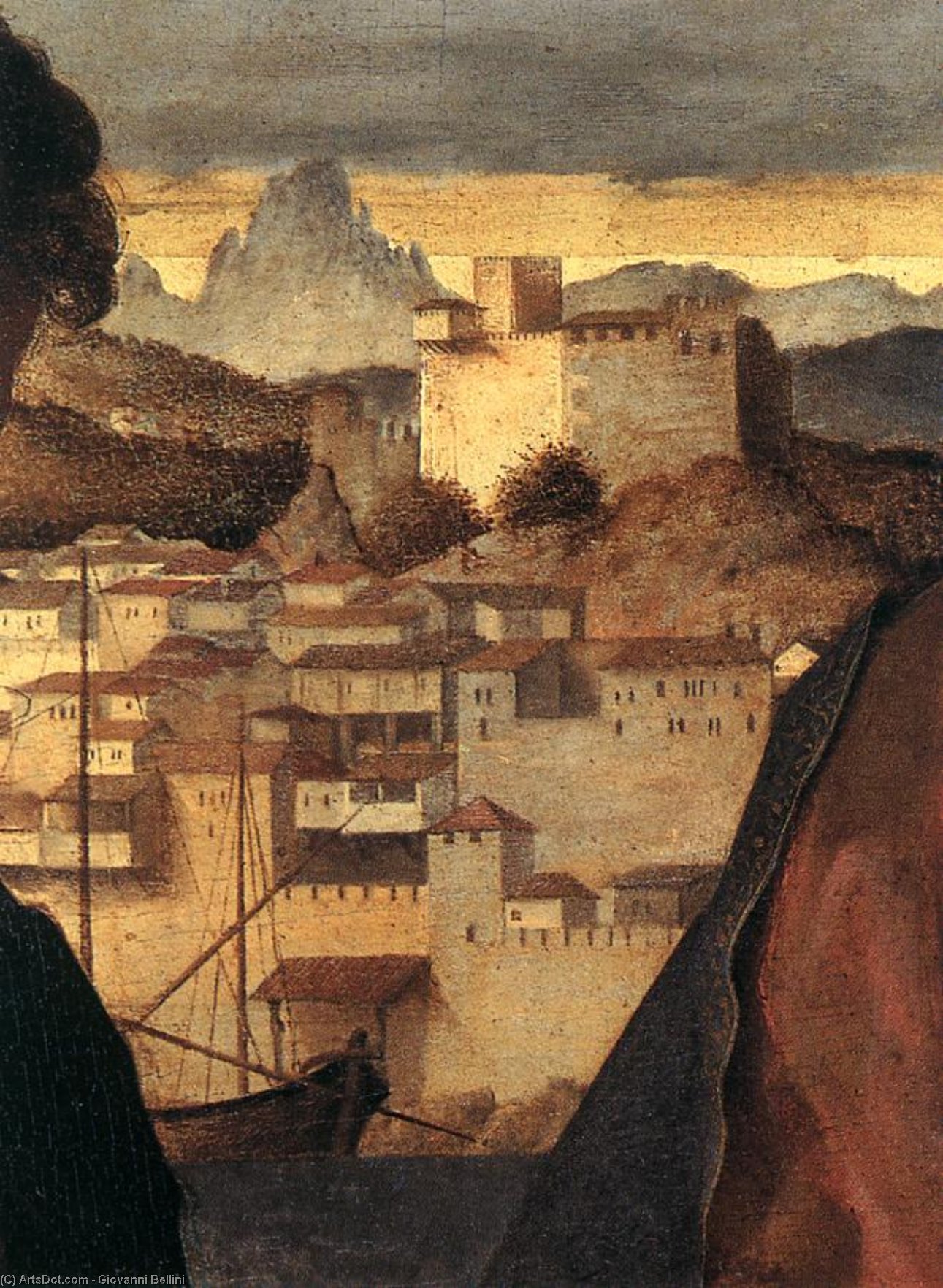 WikiOO.org - Encyclopedia of Fine Arts - Lukisan, Artwork Giovanni Bellini - Madonna and Child with St John the Baptist and a Saint (detail)