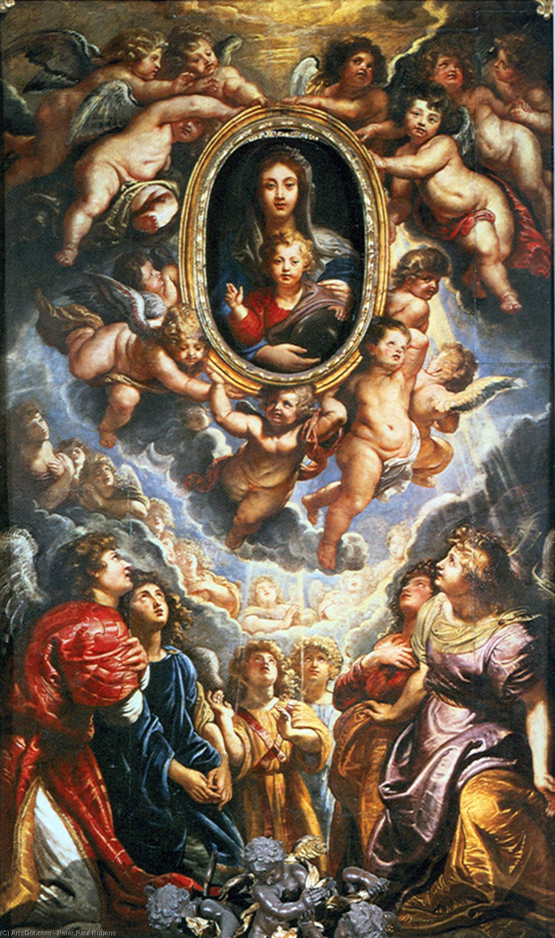 Wikioo.org - Bách khoa toàn thư về mỹ thuật - Vẽ tranh, Tác phẩm nghệ thuật Peter Paul Rubens - Madonna della Vallicella