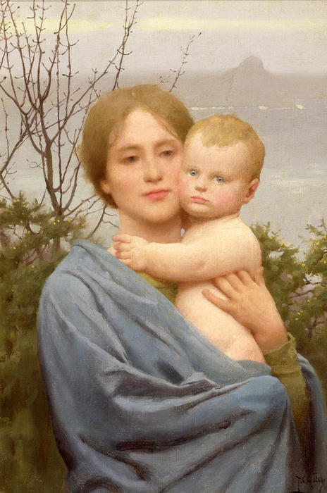 Wikioo.org - The Encyclopedia of Fine Arts - Painting, Artwork by Thomas Cooper Gotch - Madonna of the Mount