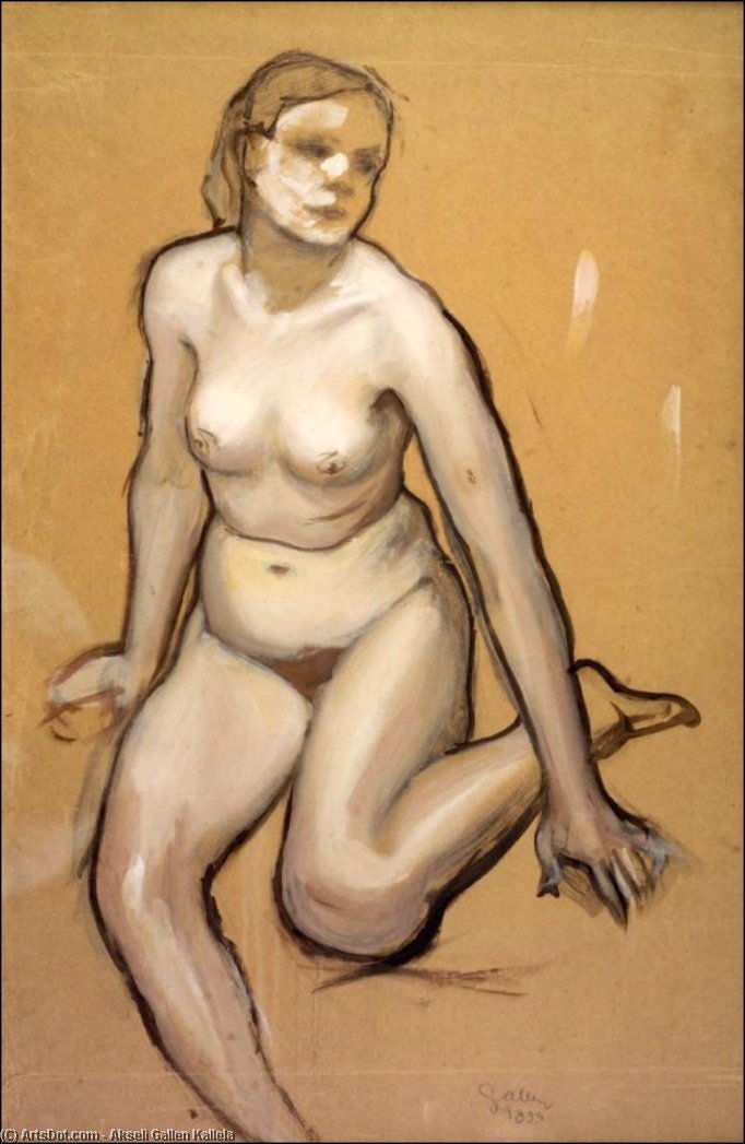 WikiOO.org - Enciclopedia of Fine Arts - Pictura, lucrări de artă Akseli Gallen Kallela - The maiden from Tapiola