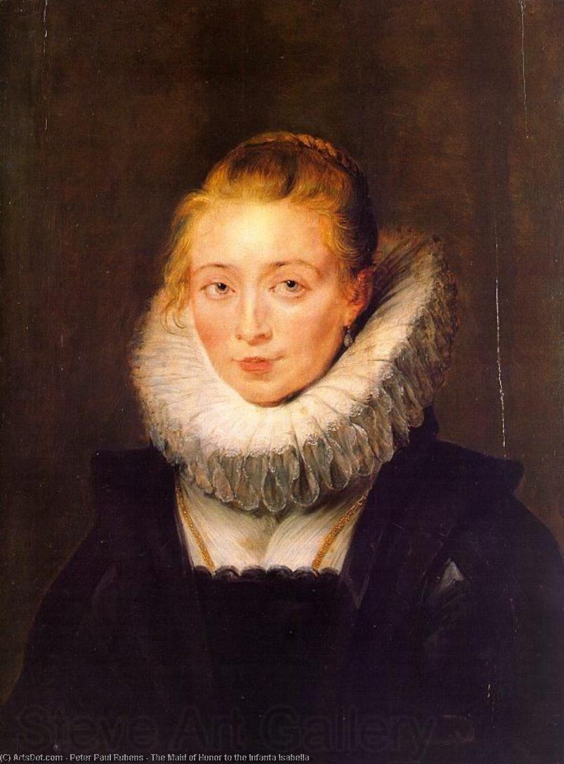 Wikoo.org - موسوعة الفنون الجميلة - اللوحة، العمل الفني Peter Paul Rubens - The Maid of Honor to the Infanta Isabella