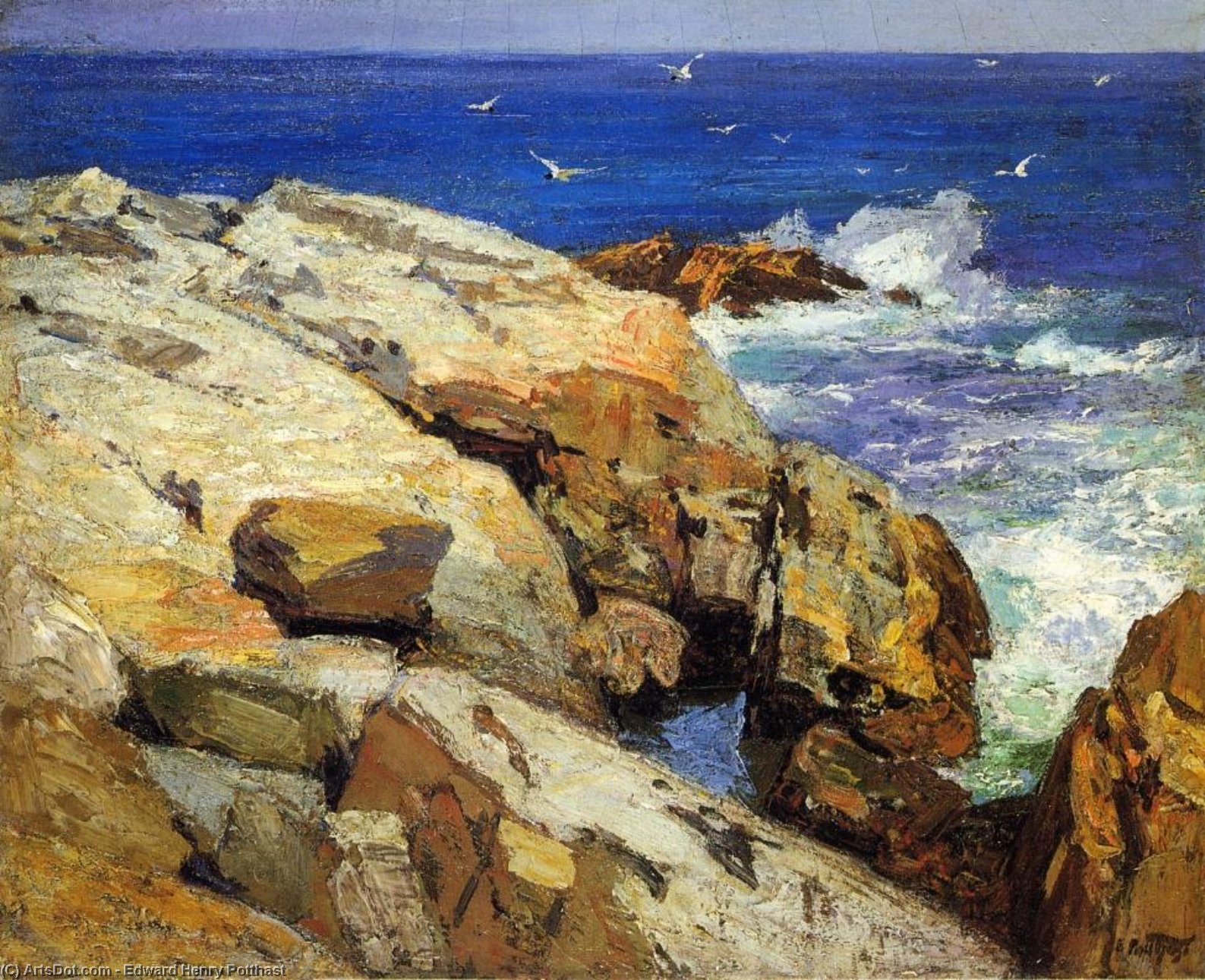 Wikioo.org - The Encyclopedia of Fine Arts - Painting, Artwork by Edward Henry Potthast - The Maine Coast