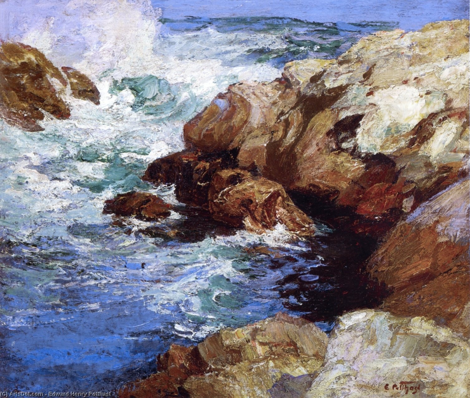 Wikioo.org - The Encyclopedia of Fine Arts - Painting, Artwork by Edward Henry Potthast - The Maine Coast