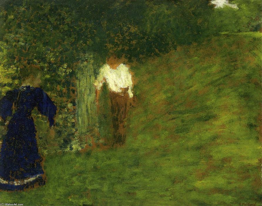 Wikioo.org - The Encyclopedia of Fine Arts - Painting, Artwork by Jean Edouard Vuillard - Man and Woman beneath a Tree