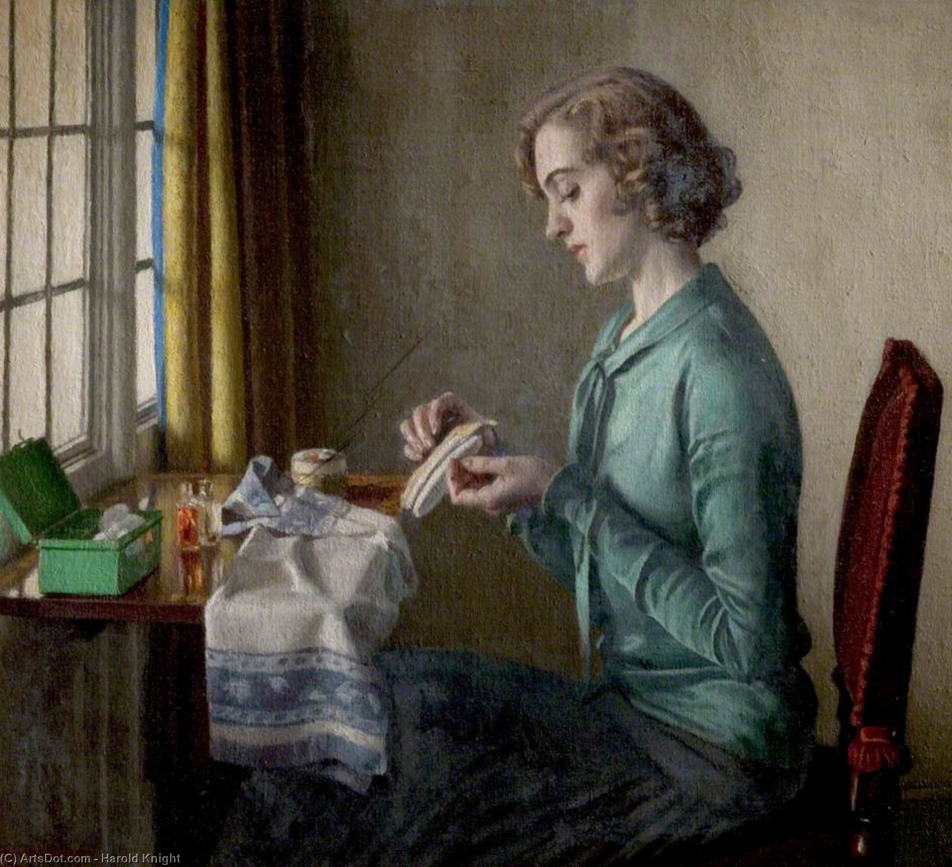 Wikioo.org - The Encyclopedia of Fine Arts - Painting, Artwork by Harold Knight - The Manicure