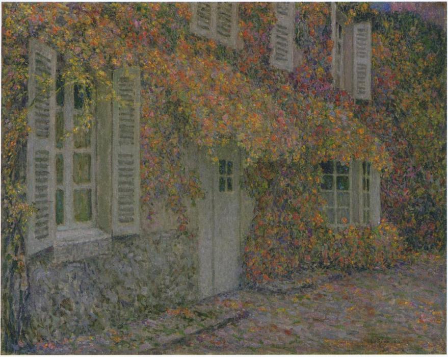 Wikioo.org – La Enciclopedia de las Bellas Artes - Pintura, Obras de arte de Henri Eugène Augustin Le Sidaner - Mansión en otoño