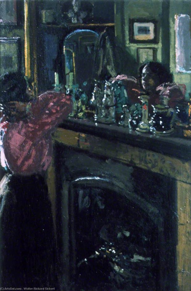 Wikioo.org - The Encyclopedia of Fine Arts - Painting, Artwork by Walter Richard Sickert - The Mantelpiece