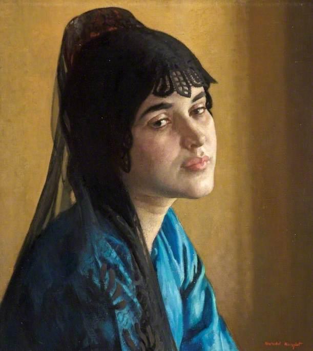 Wikioo.org - The Encyclopedia of Fine Arts - Painting, Artwork by Harold Knight - The Mantilla