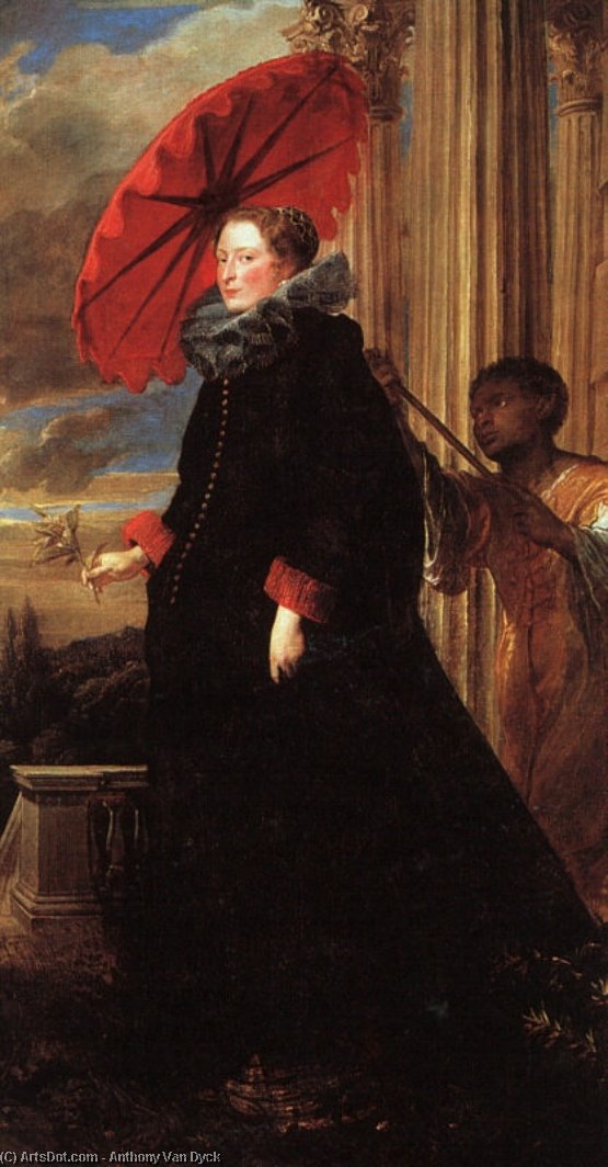 WikiOO.org – 美術百科全書 - 繪畫，作品 Anthony Van Dyck - marchesa的格里马尔迪埃伦娜