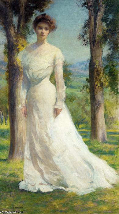 Wikioo.org - The Encyclopedia of Fine Arts - Painting, Artwork by Edmund Charles Tarbell - Margaret Under the Elms