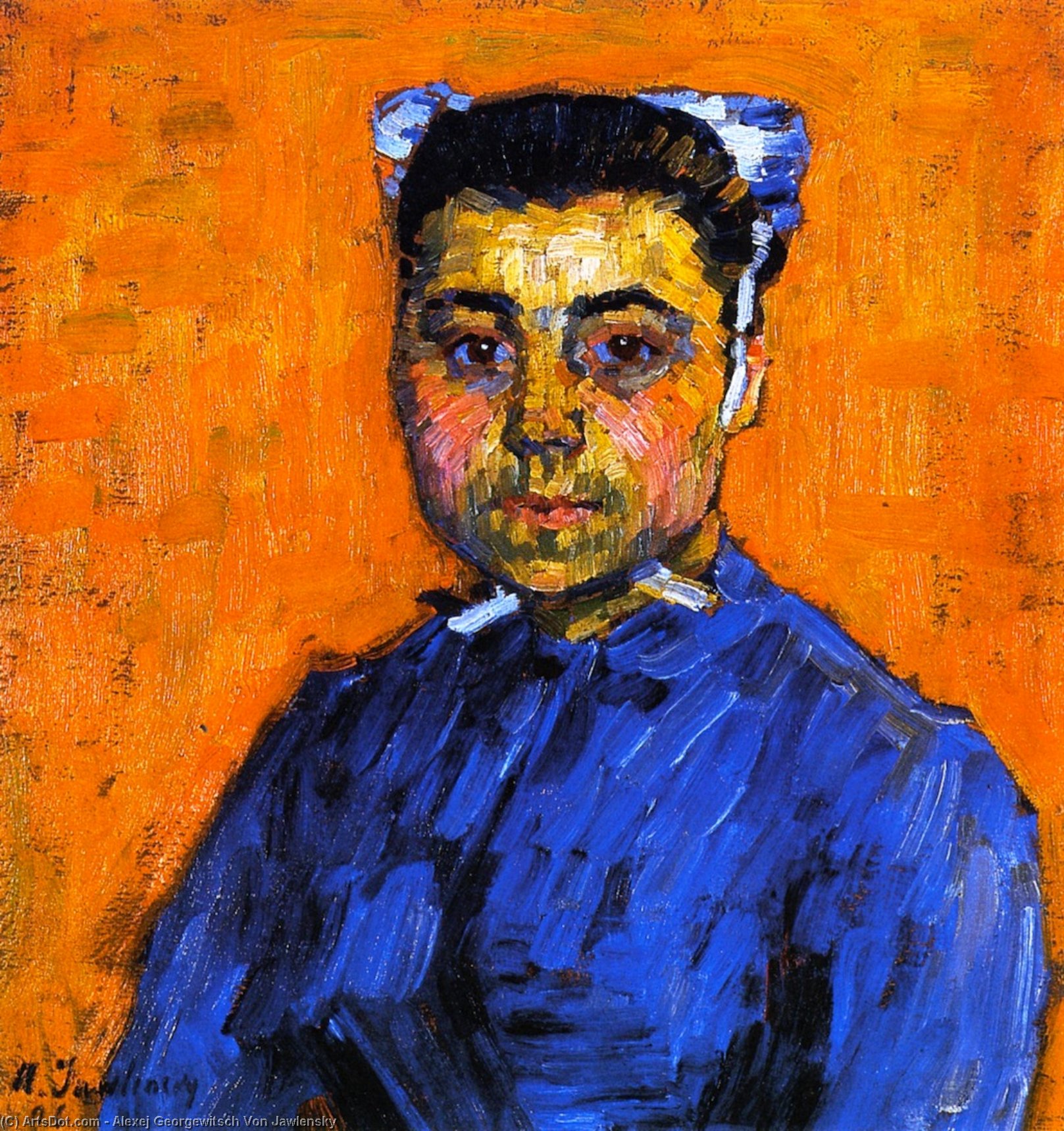 Wikioo.org - The Encyclopedia of Fine Arts - Painting, Artwork by Alexej Georgewitsch Von Jawlensky - Marie Castell