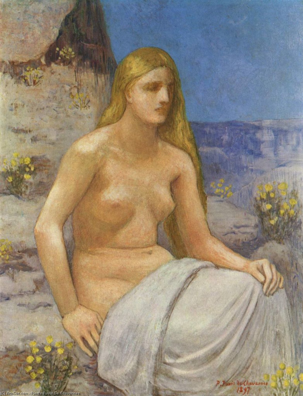 Wikioo.org – L'Enciclopedia delle Belle Arti - Pittura, Opere di Pierre Puvis De Chavannes - Marie-Madeleine