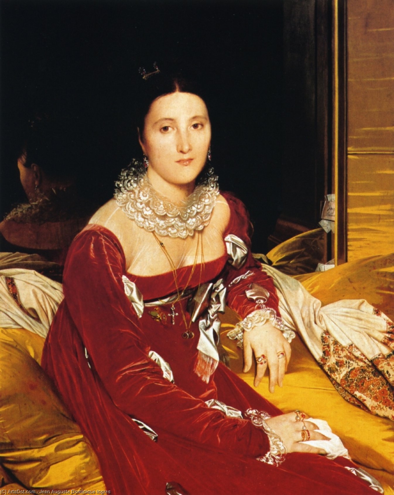 Wikioo.org - The Encyclopedia of Fine Arts - Painting, Artwork by Jean Auguste Dominique Ingres - Marie Marcoz (later Vicomtesse de Senonnes)