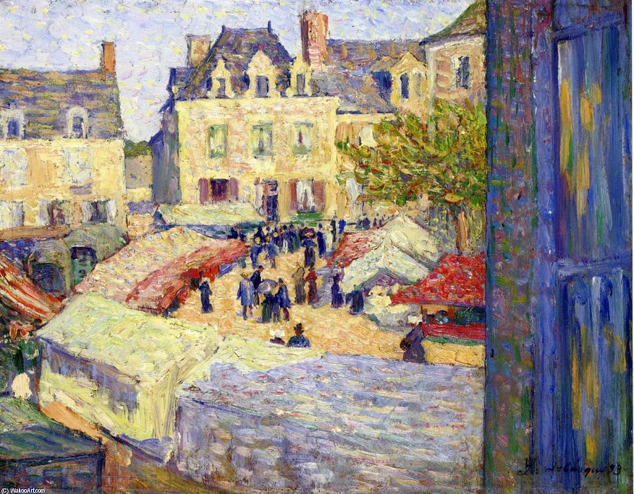 WikiOO.org - Encyclopedia of Fine Arts - Maleri, Artwork Henri Lebasque - Market Place