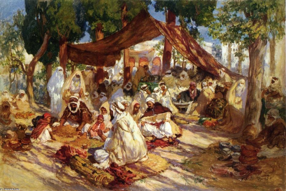 Wikioo.org - The Encyclopedia of Fine Arts - Painting, Artwork by Frederick Arthur Bridgman - Market Scene