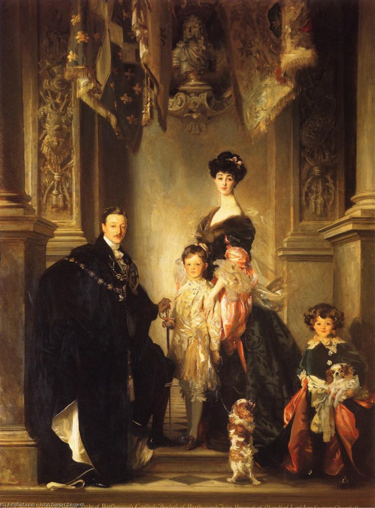 WikiOO.org - Encyclopedia of Fine Arts - Maľba, Artwork John Singer Sargent - The Marlborough Family