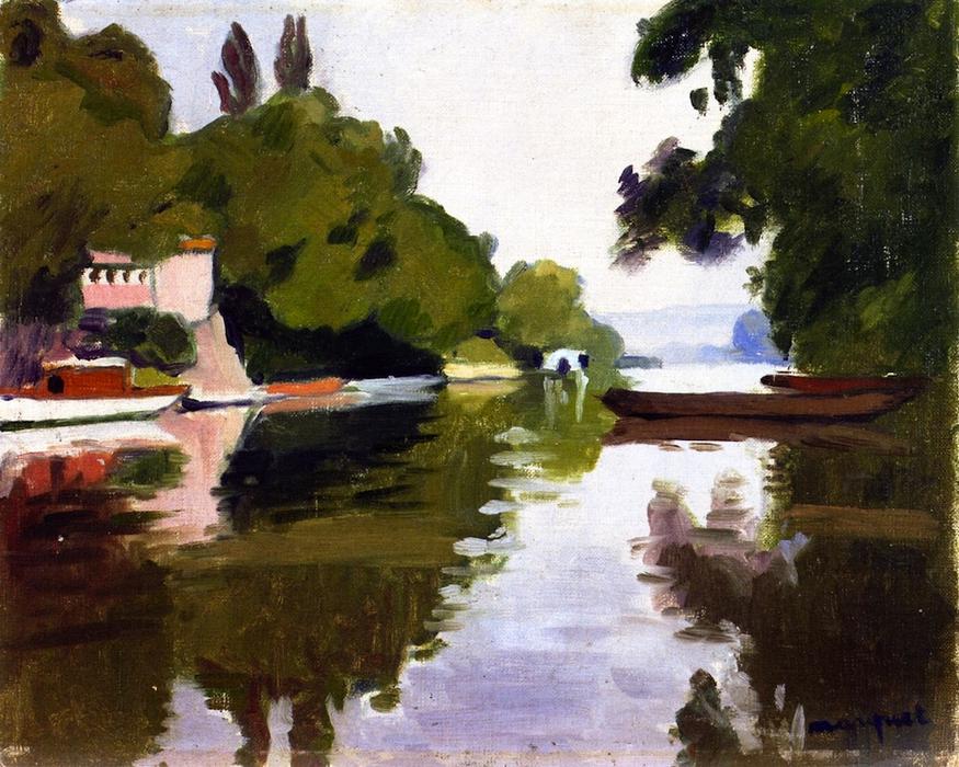 Wikioo.org - The Encyclopedia of Fine Arts - Painting, Artwork by Albert Marquet - The Marne at Chennevières
