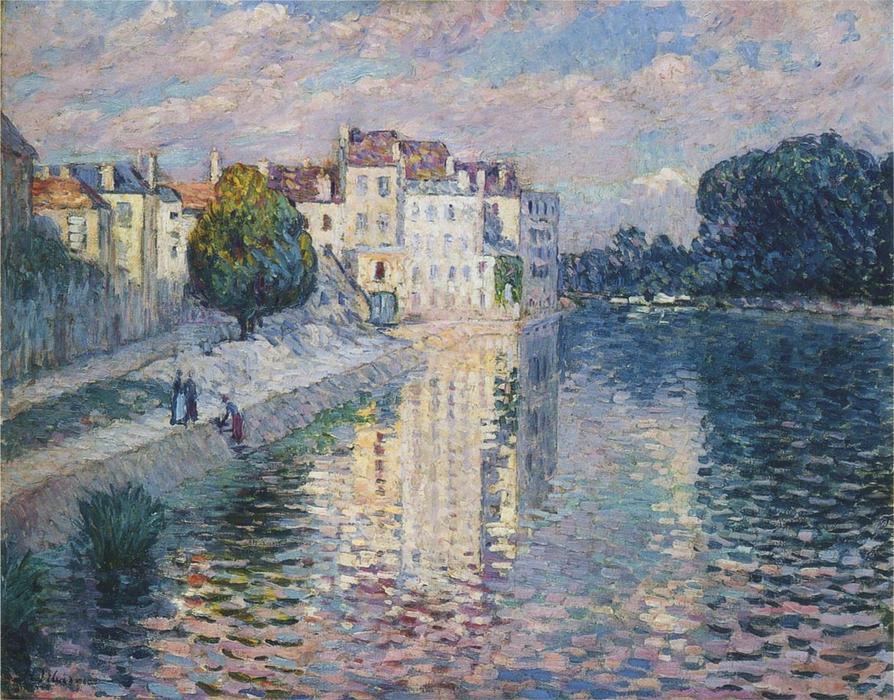 WikiOO.org - Encyclopedia of Fine Arts - Schilderen, Artwork Henri Lebasque - The Marne at Lagny
