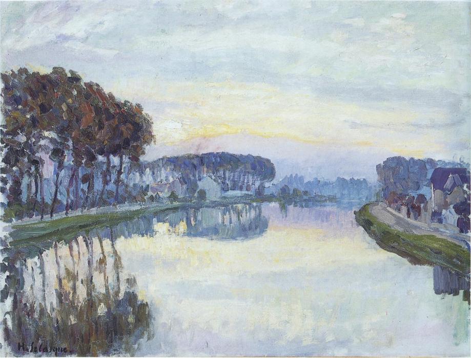 Wikioo.org - The Encyclopedia of Fine Arts - Painting, Artwork by Henri Lebasque - The Marne at Lagny
