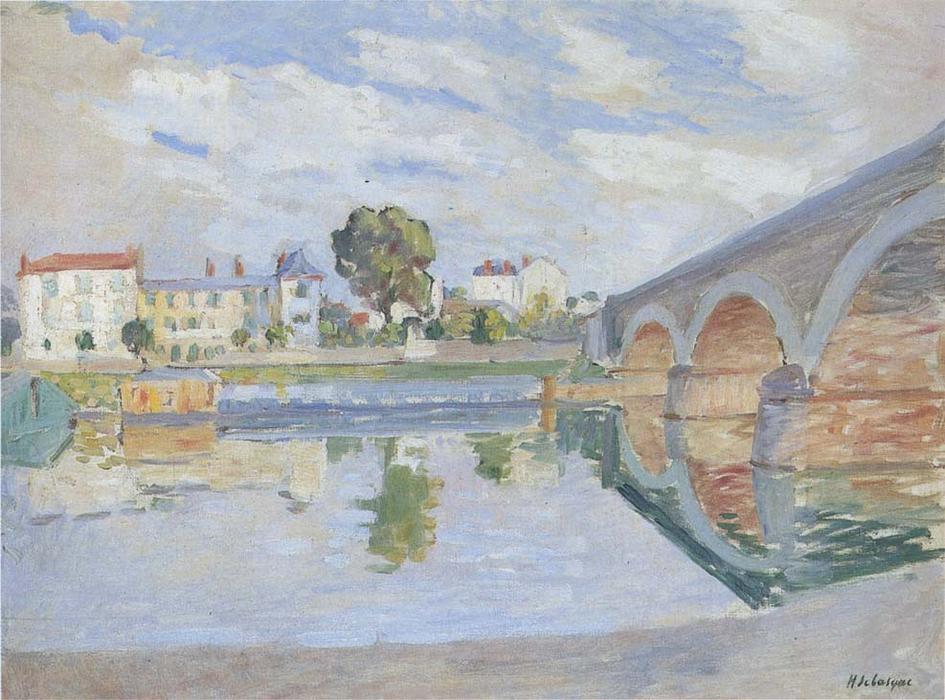 WikiOO.org - אנציקלופדיה לאמנויות יפות - ציור, יצירות אמנות Henri Lebasque - The Marne at Lagny