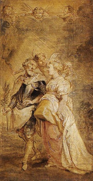 WikiOO.org – 美術百科全書 - 繪畫，作品 Peter Paul Rubens -  的 婚姻 的 亨利 四， 的 法国和 玛丽 德 中号 dicis