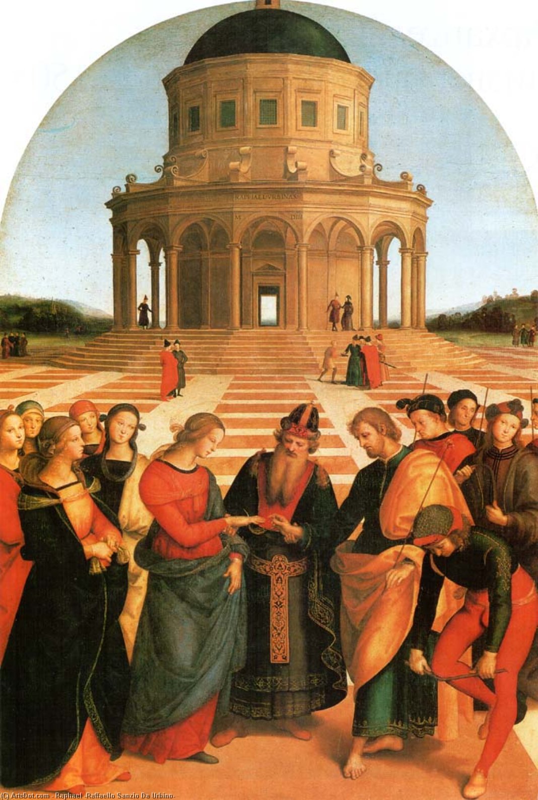 Wikioo.org – La Enciclopedia de las Bellas Artes - Pintura, Obras de arte de Raphael (Raffaello Sanzio Da Urbino) - matrimonio de la virgen