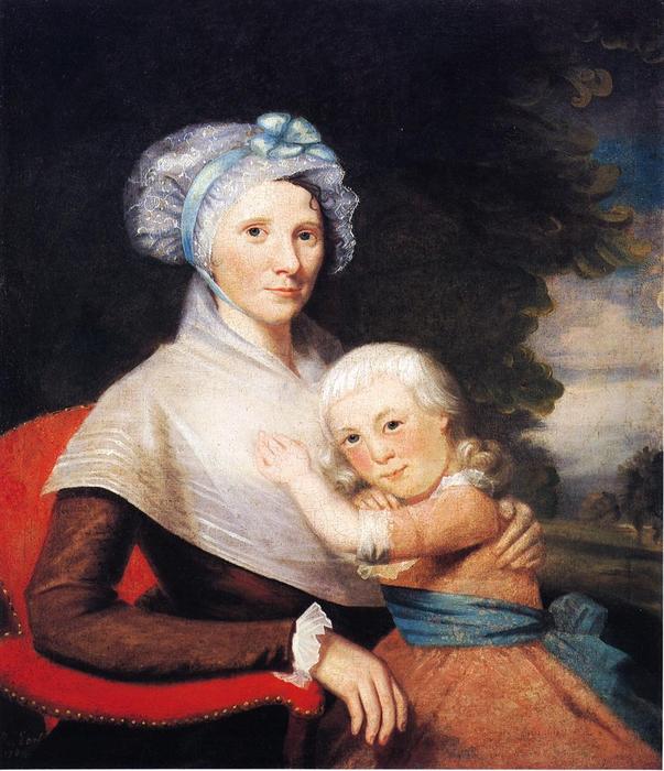 Wikioo.org - The Encyclopedia of Fine Arts - Painting, Artwork by Ralph Earl - Martha Tennent Rogers (Mrs. David Rogers) and Her Son, probably Samuel Henry Rogers