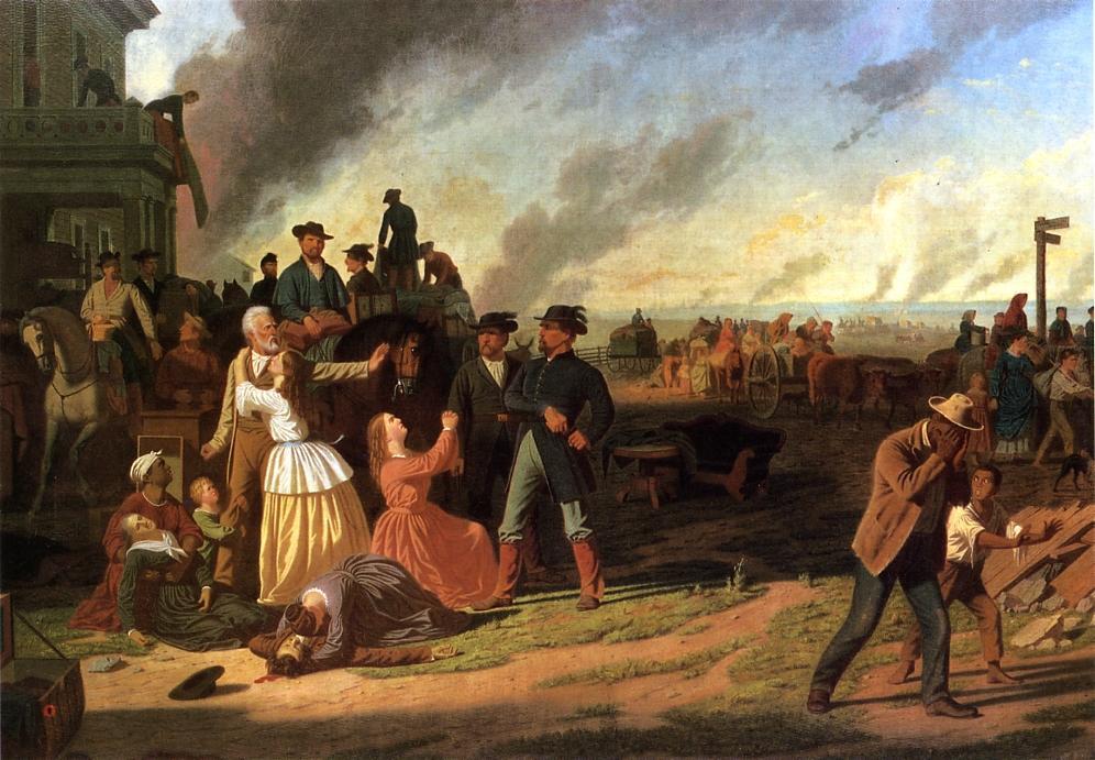 Wikioo.org - The Encyclopedia of Fine Arts - Painting, Artwork by George Caleb Bingham - Martial Law (also known as Order No. 11)