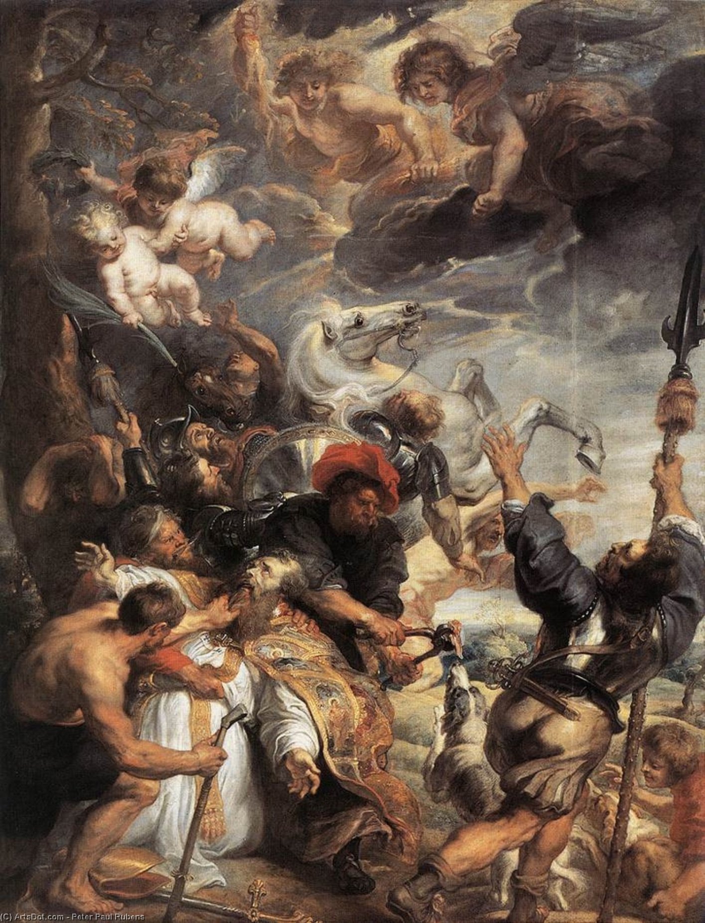 Wikoo.org - موسوعة الفنون الجميلة - اللوحة، العمل الفني Peter Paul Rubens - The Martyrdom of St. Livinus
