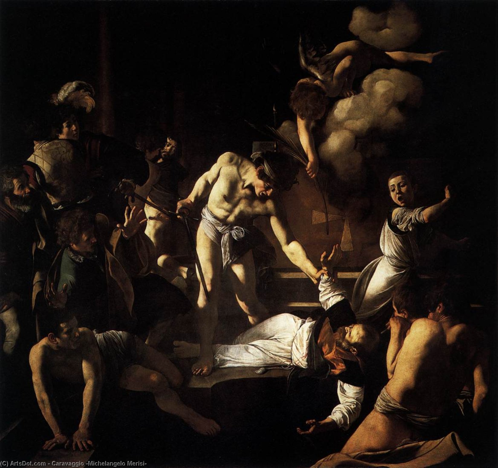 WikiOO.org - Енциклопедія образотворчого мистецтва - Живопис, Картини
 Caravaggio (Michelangelo Merisi) - The Martyrdom of St. Matthew
