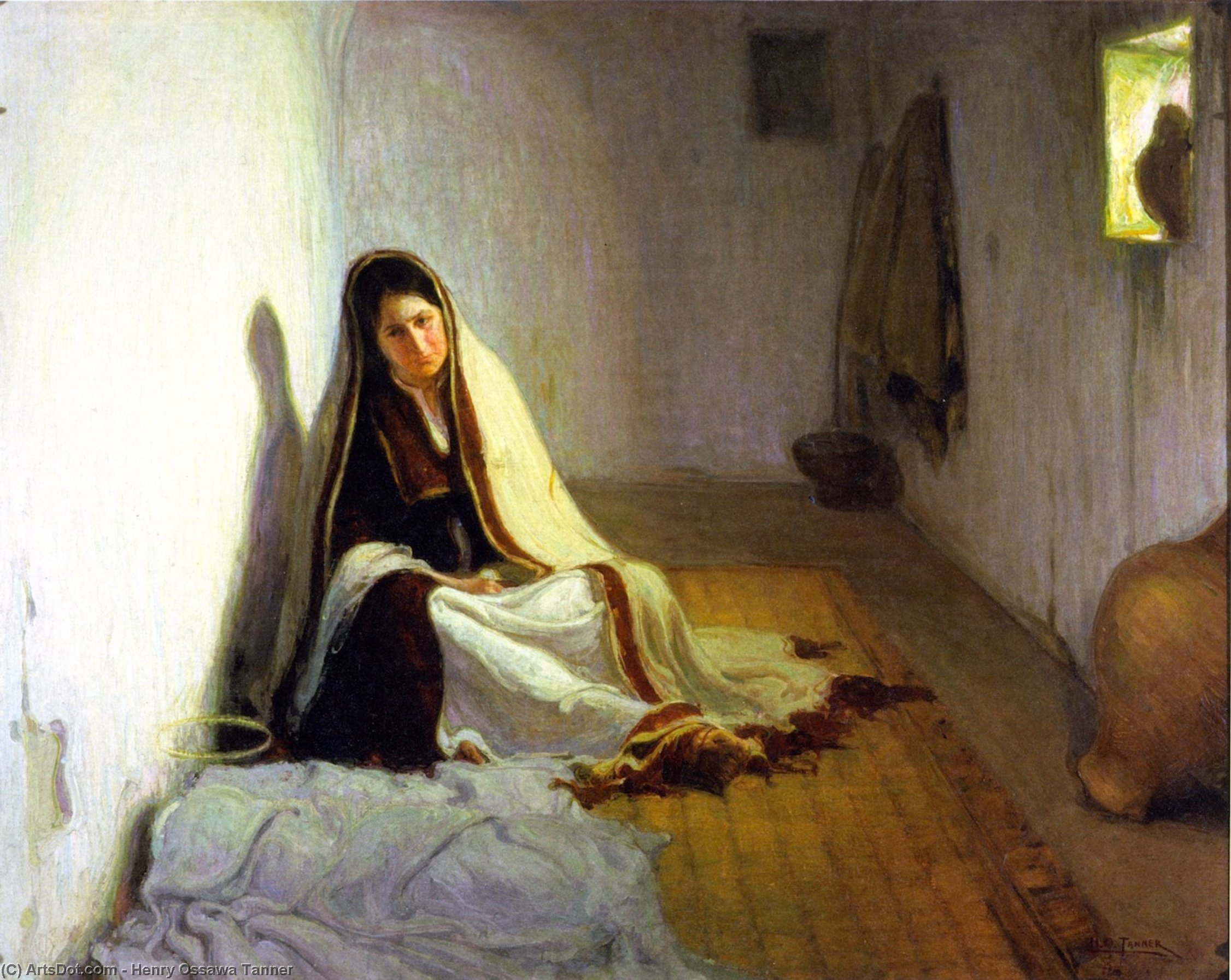 Wikioo.org - The Encyclopedia of Fine Arts - Painting, Artwork by Henry Ossawa Tanner - Mary (also known as La Sainte-Marie)