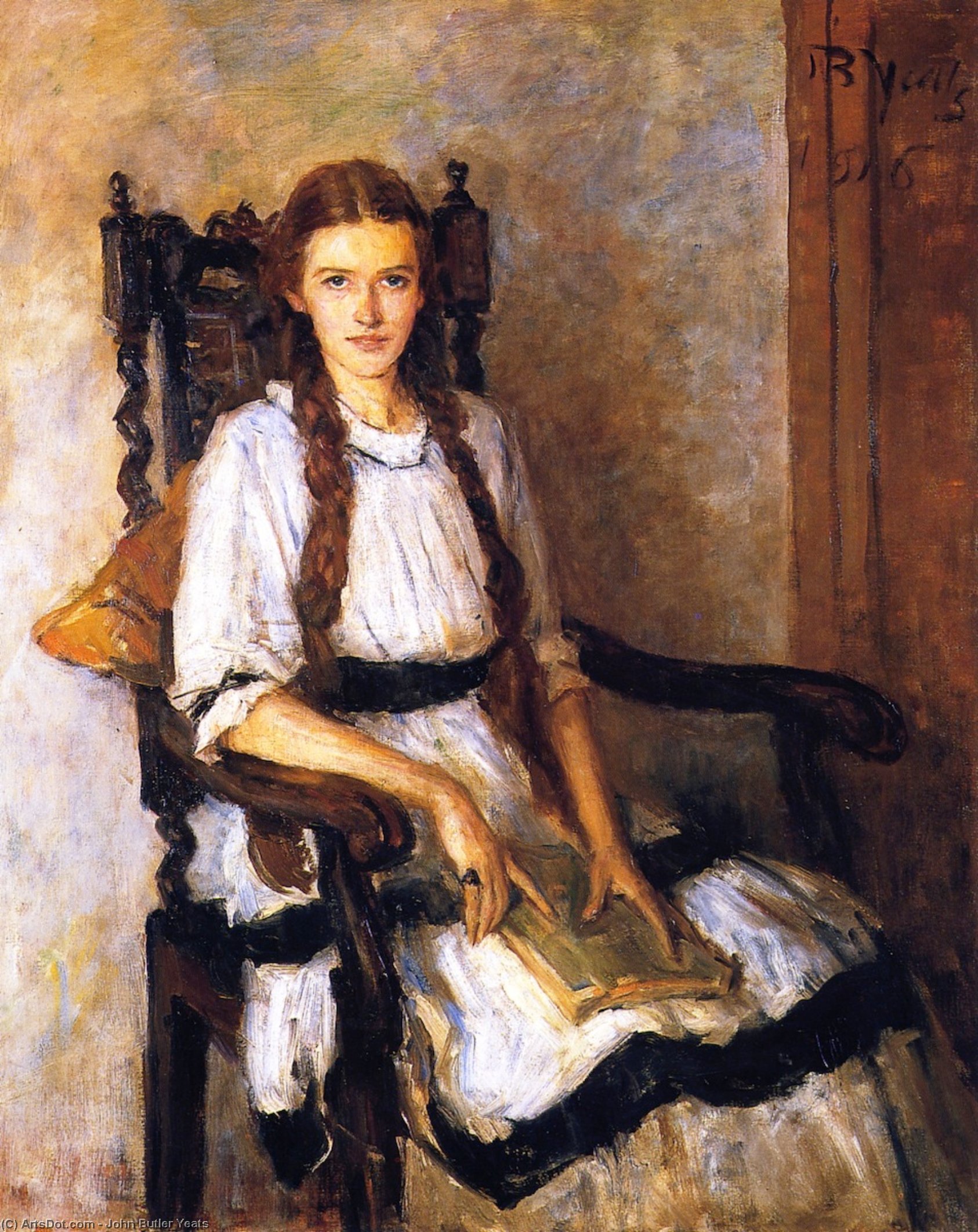 Wikioo.org - The Encyclopedia of Fine Arts - Painting, Artwork by John Butler Yeats - Mary Lapsley Caughey