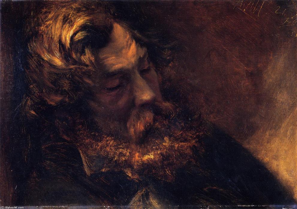 WikiOO.org - Enciklopedija dailės - Tapyba, meno kuriniai Adolph Menzel - Man Asleep