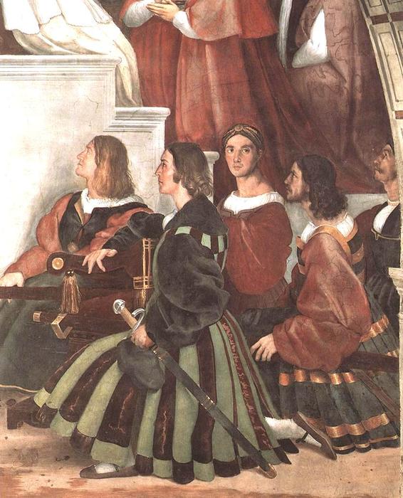 WikiOO.org - Enciklopedija dailės - Tapyba, meno kuriniai Raphael (Raffaello Sanzio Da Urbino) - The Mass at Bolsena (detail 2) (Stanza di Eliodoro)