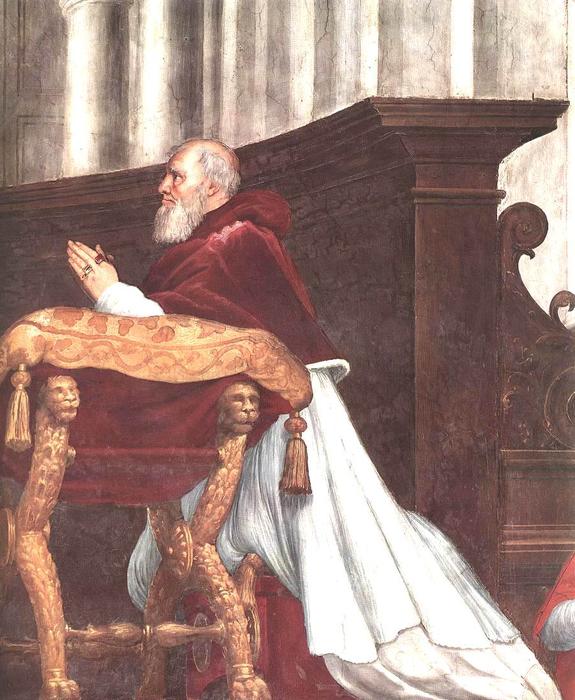 WikiOO.org - אנציקלופדיה לאמנויות יפות - ציור, יצירות אמנות Raphael (Raffaello Sanzio Da Urbino) - The Mass at Bolsena (detail 3) (Stanza di Eliodoro)
