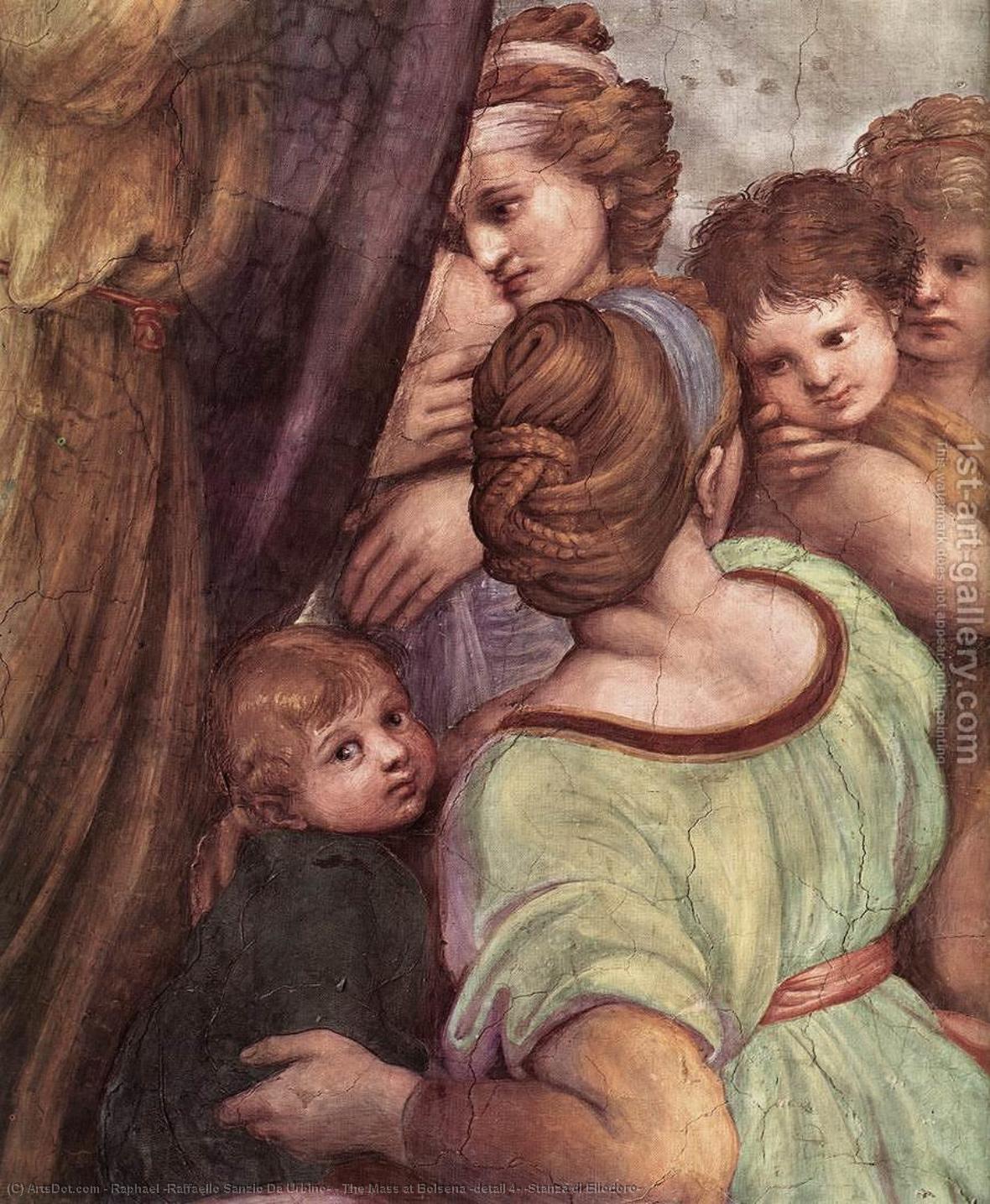 WikiOO.org - Encyclopedia of Fine Arts - Maleri, Artwork Raphael (Raffaello Sanzio Da Urbino) - The Mass at Bolsena (detail 4) (Stanza di Eliodoro)