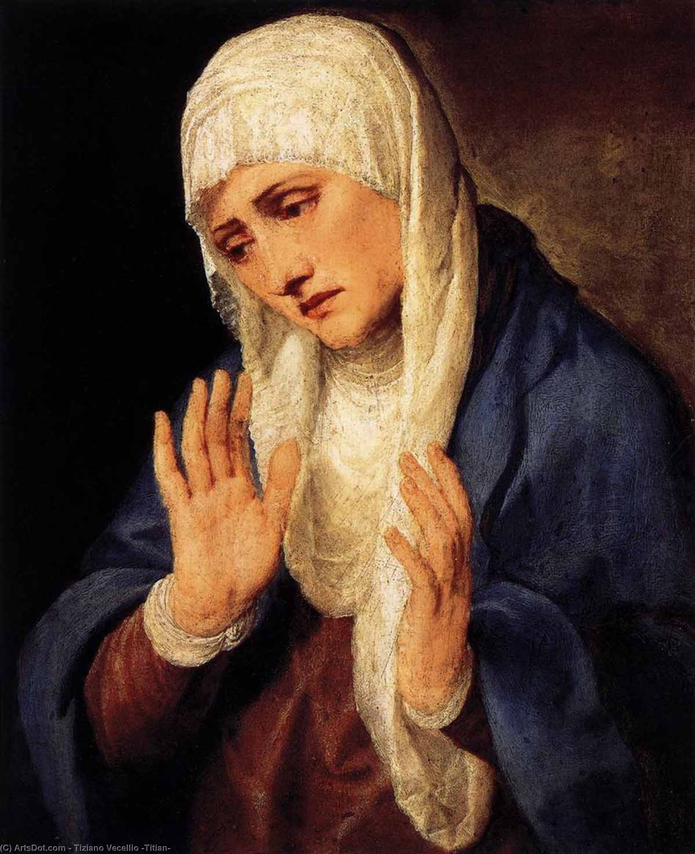 Wikioo.org - The Encyclopedia of Fine Arts - Painting, Artwork by Tiziano Vecellio (Titian) - Mater Dolorosa