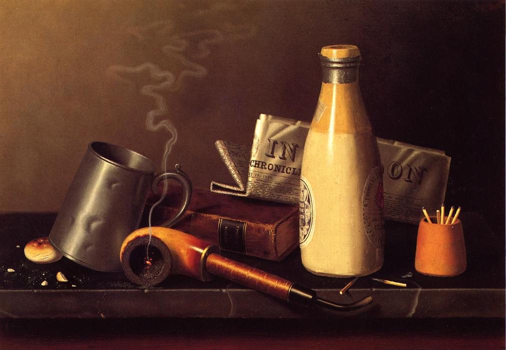 Wikioo.org - The Encyclopedia of Fine Arts - Painting, Artwork by William Michael Harnett - Materials for a Leisure Hour
