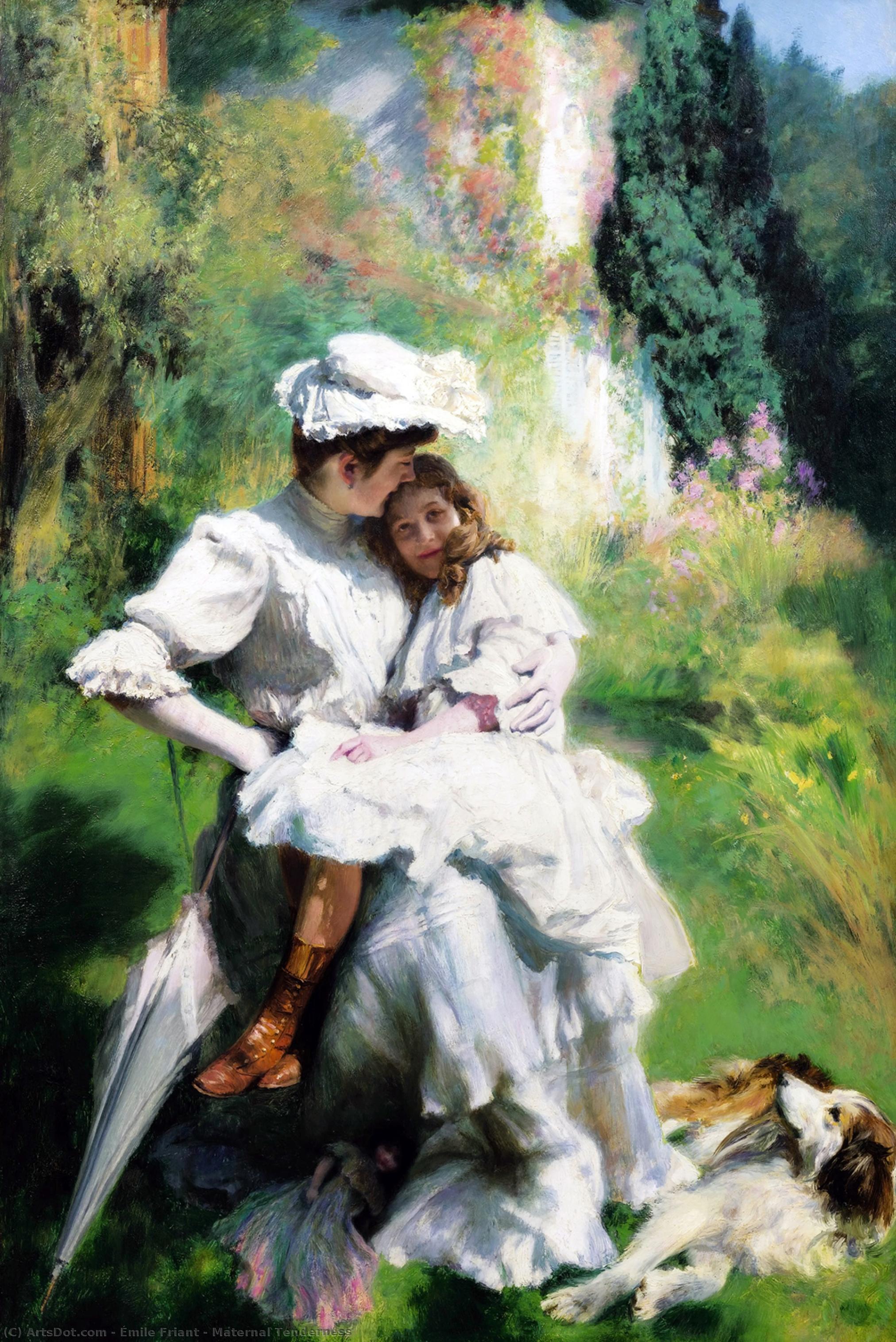 Wikioo.org - The Encyclopedia of Fine Arts - Painting, Artwork by Émile Friant - Maternal Tenderness