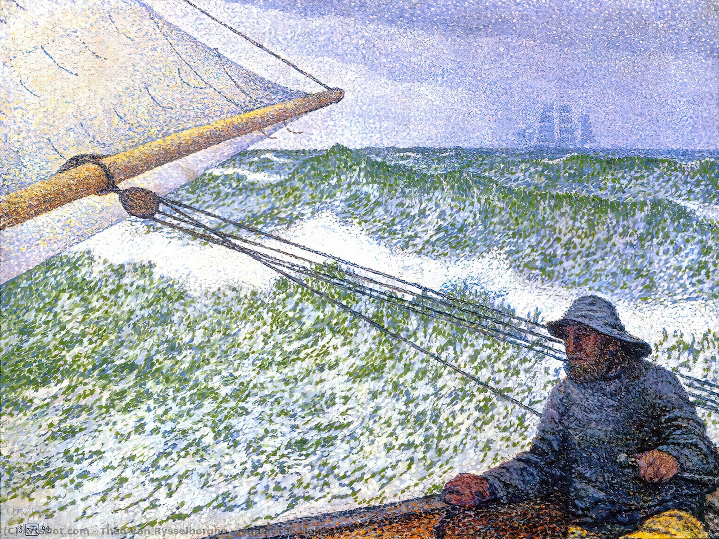 Wikioo.org - The Encyclopedia of Fine Arts - Painting, Artwork by Theo Van Rysselberghe - Man at the Helm