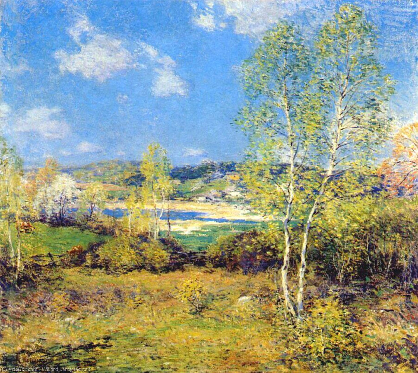Wikioo.org - The Encyclopedia of Fine Arts - Painting, Artwork by Willard Leroy Metcalf - Maytime