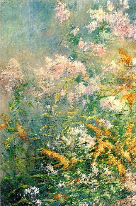 Wikioo.org - The Encyclopedia of Fine Arts - Painting, Artwork by John Henry Twachtman - Meadow Flowers (also known as Golden Rod and Wild Asters)