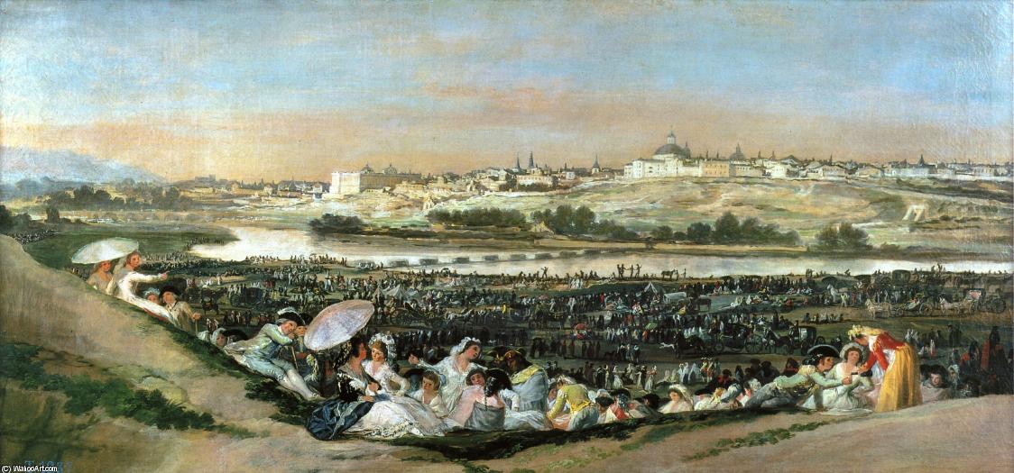 WikiOO.org - 百科事典 - 絵画、アートワーク Francisco De Goya - ザー メドウ  の  サン  イシドロ