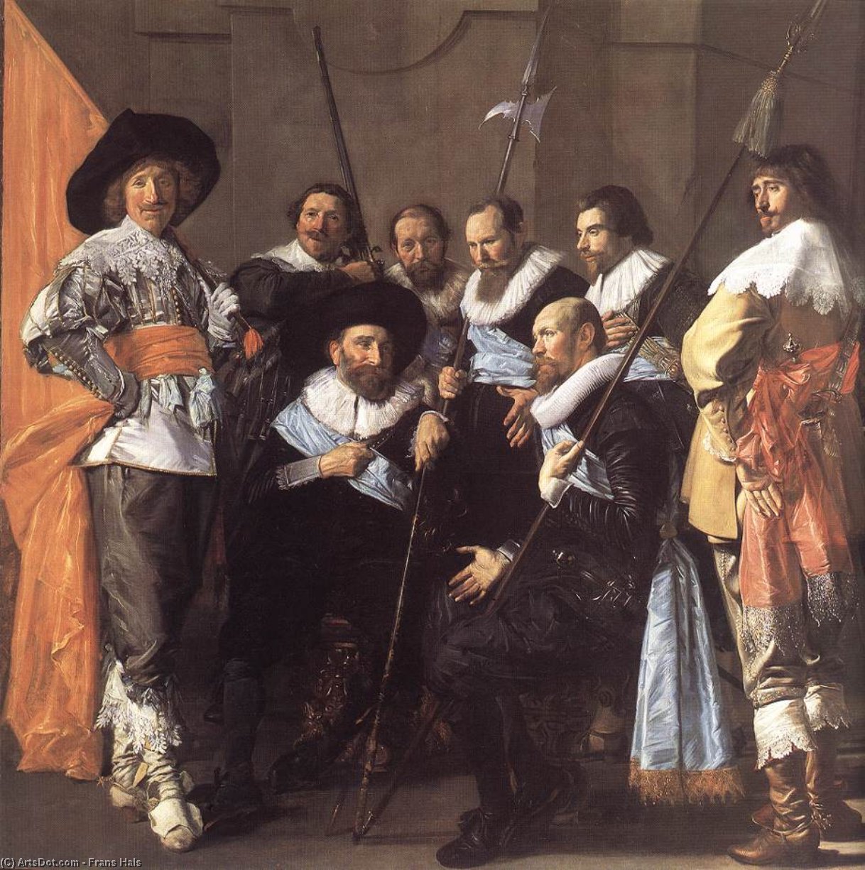 Wikioo.org - The Encyclopedia of Fine Arts - Painting, Artwork by Frans Hals - The Meagre Company [detail]
